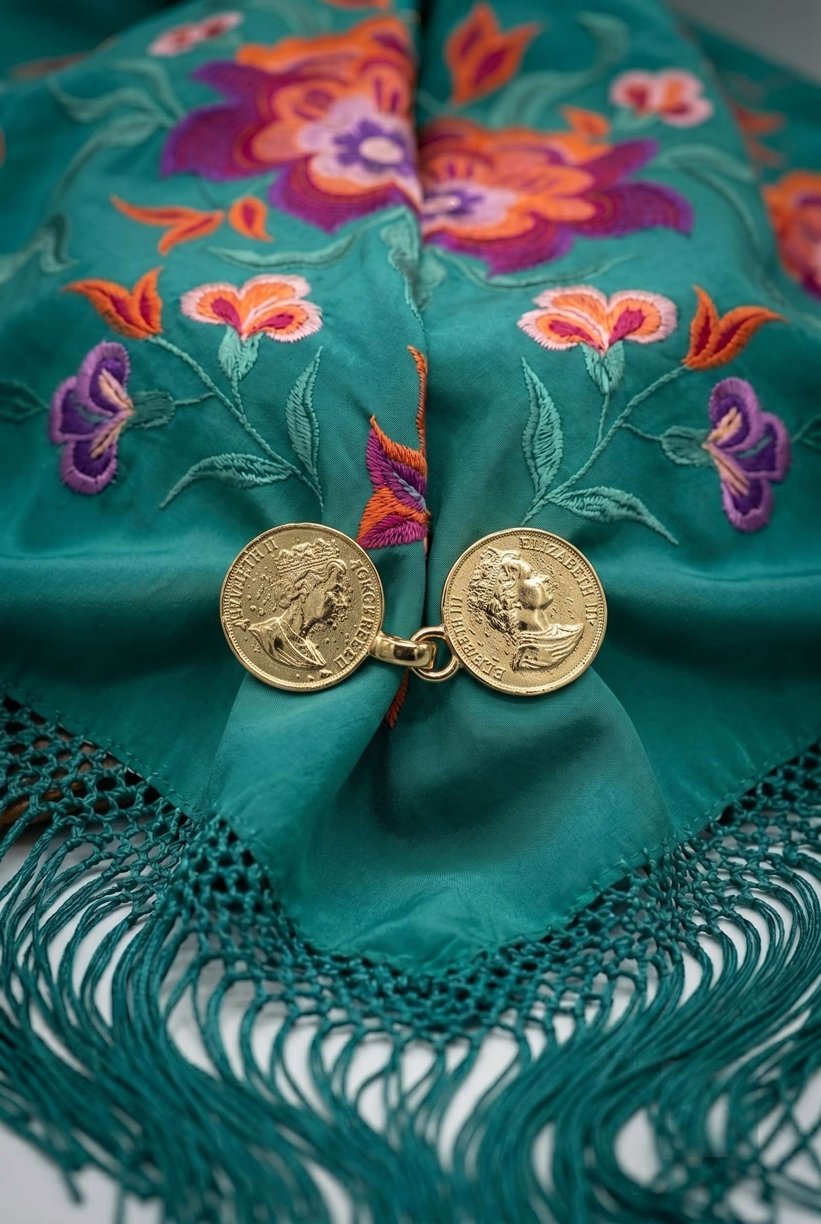 BROCHE PINZAS MONEDAS