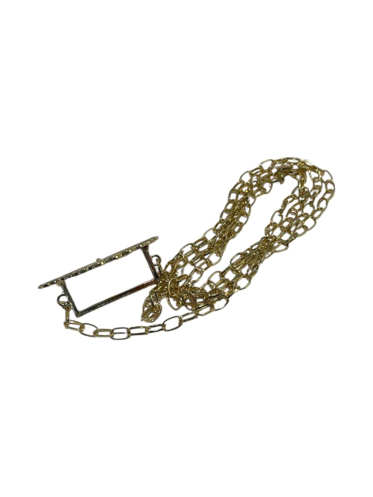 PORTA ABANICOS CADENA ABANICO DORADO