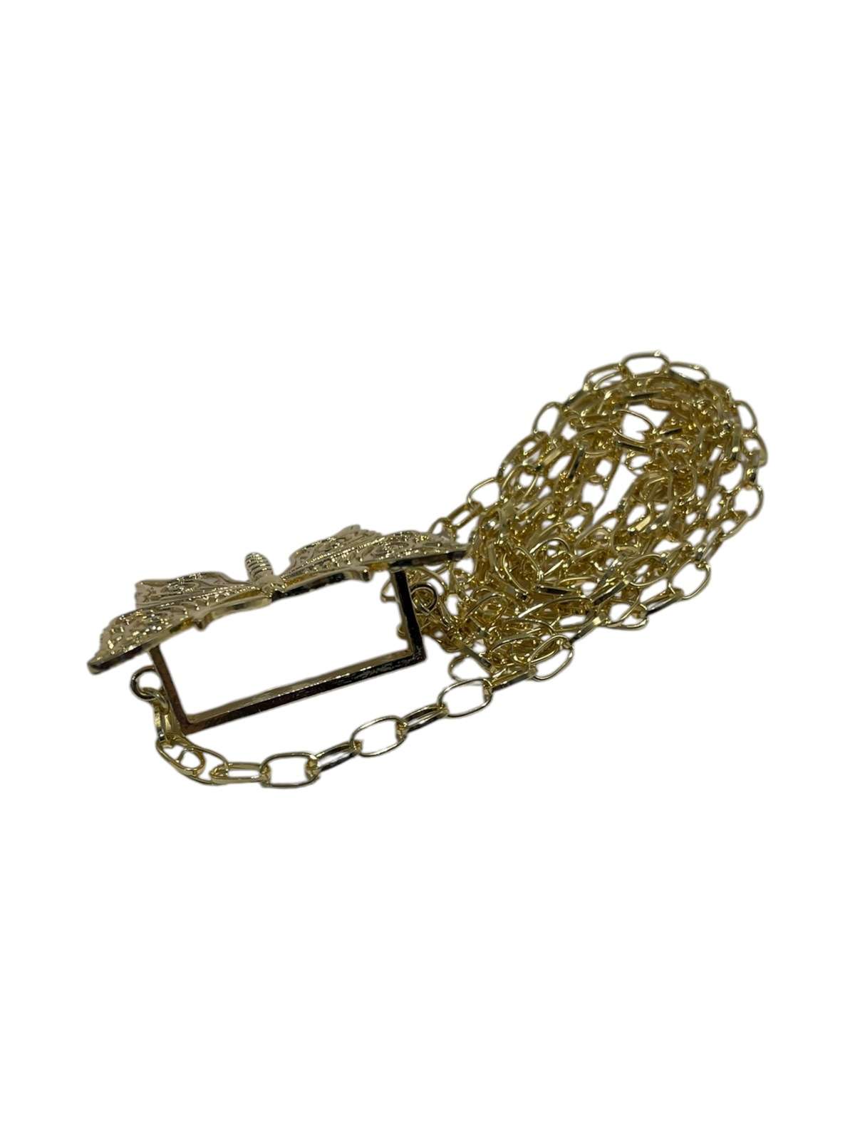 PORTA ABANICOS CADENA MARIPOSA DORADO