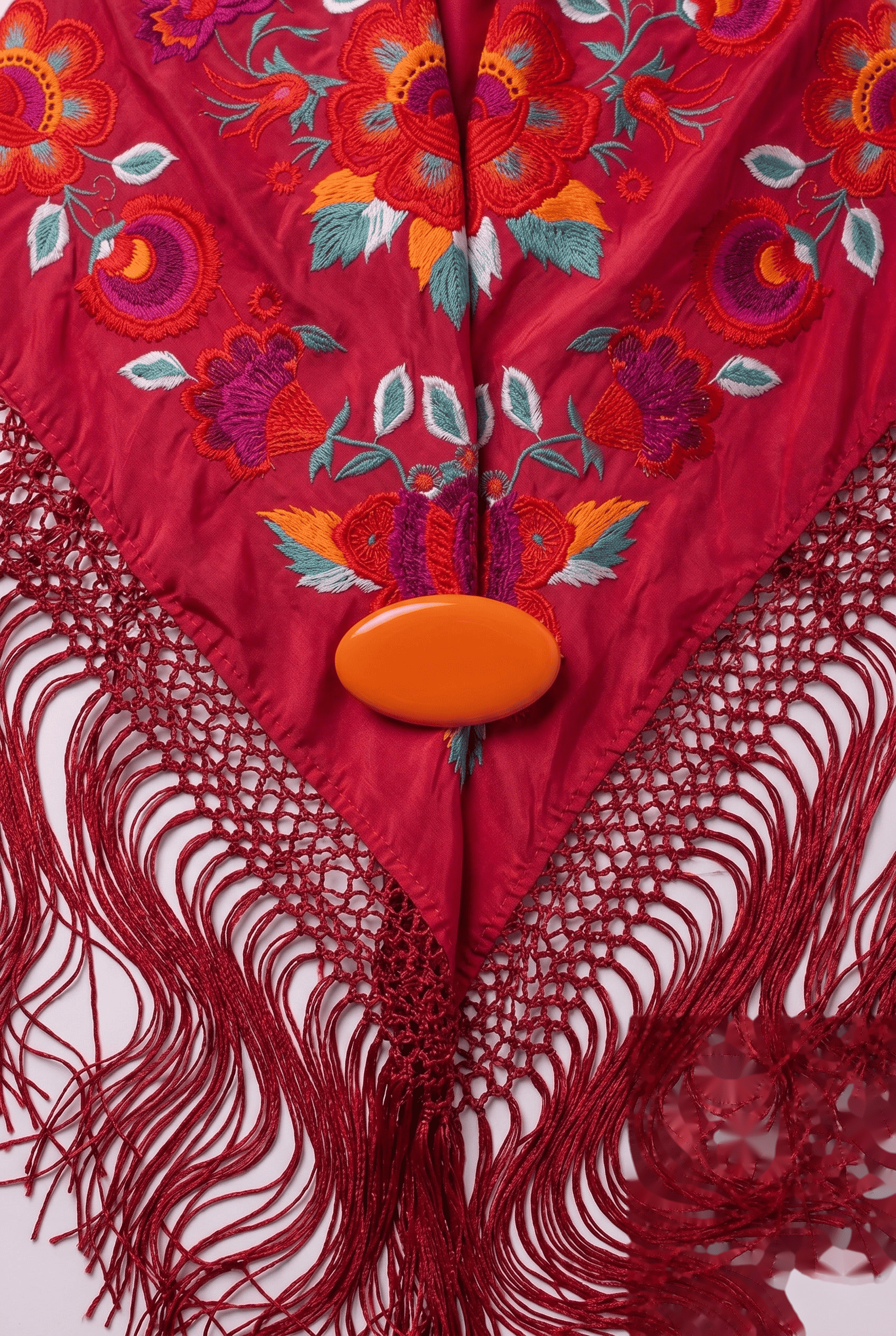 Broche basico naranja niña - Lunares del Este
