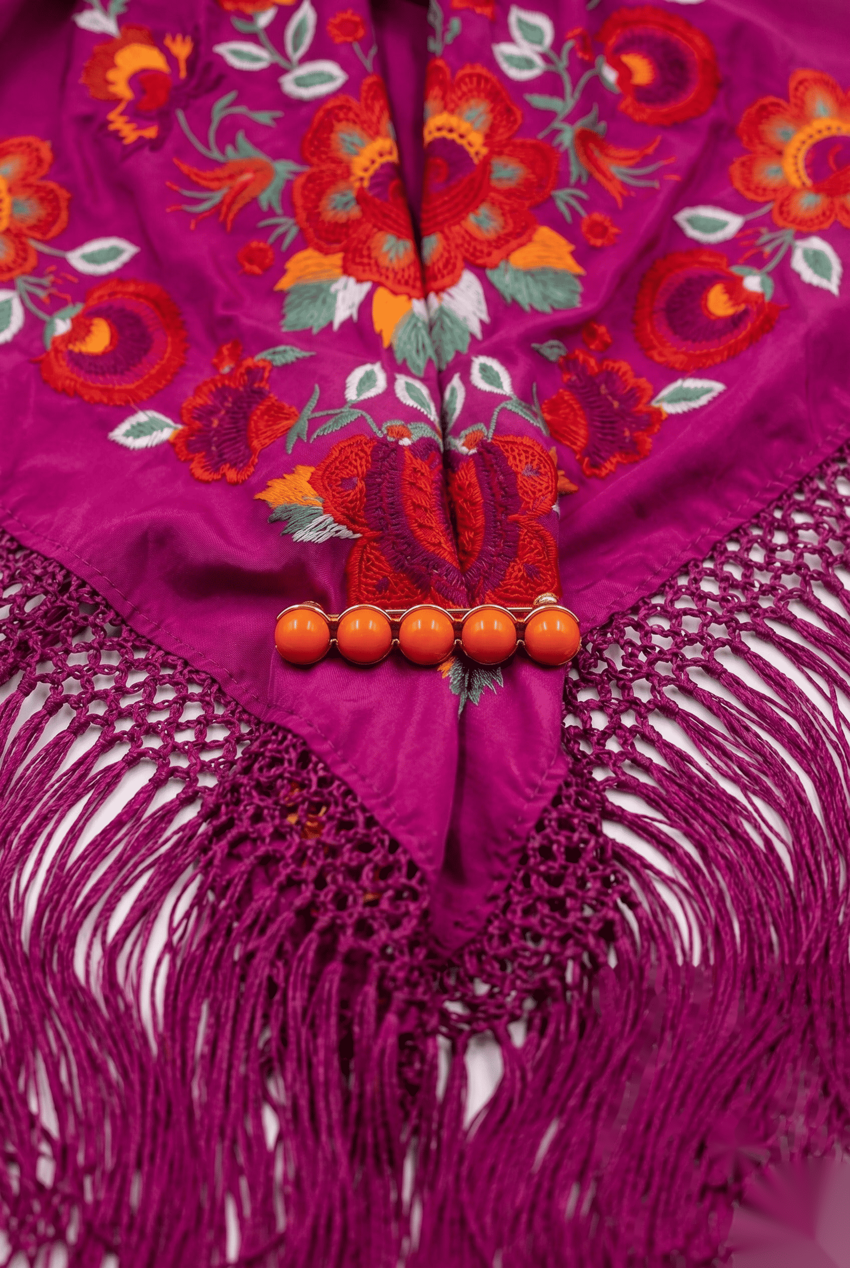 Broche bolitas naranja - Lunares del Este