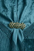 Broche circulos verde dorado - Lunares del Este