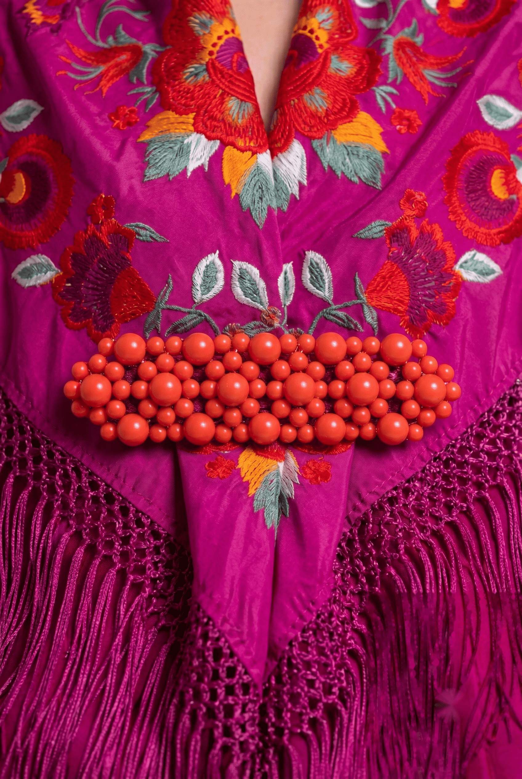 Broche bolitas rojo - Lunares del Este