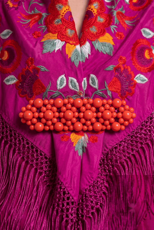 Broche bolitas rojo - Lunares del Este