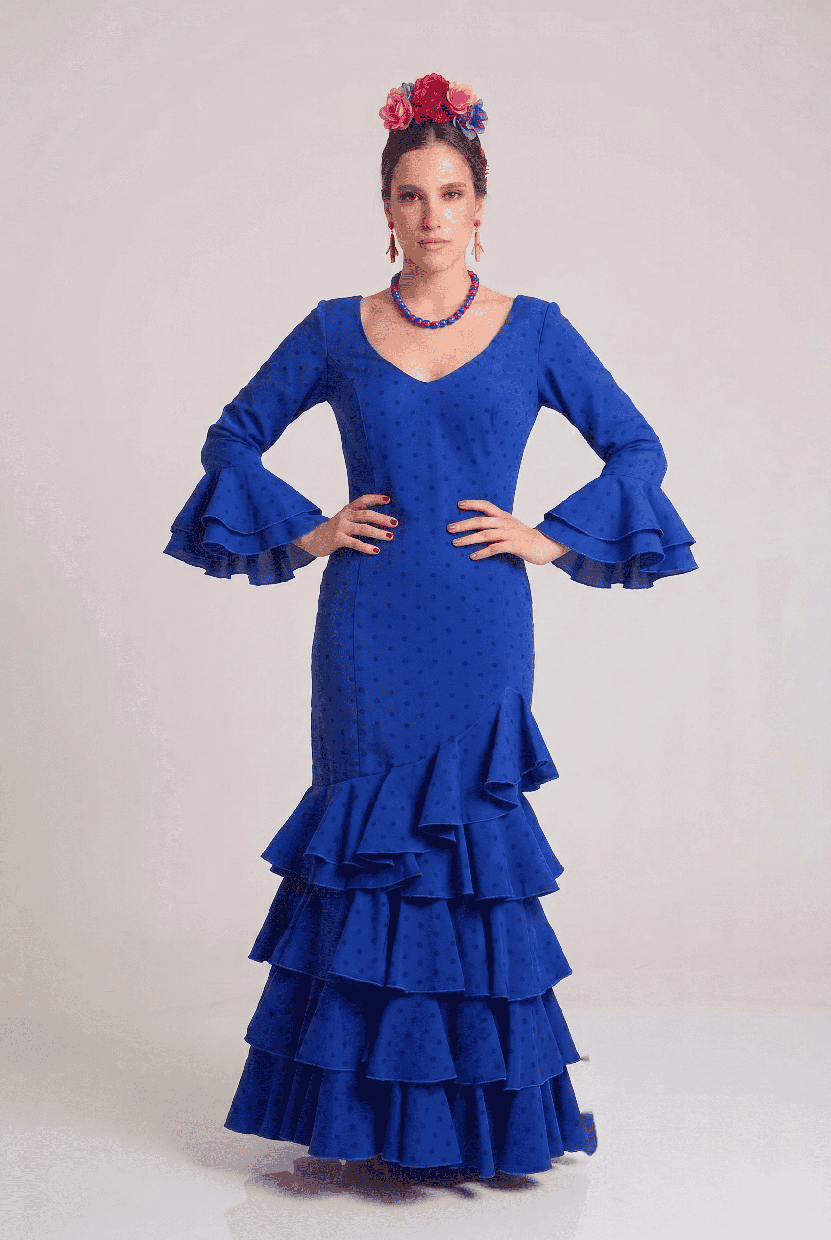 Traje flamenca lolita tg azulina lunar azulina - Lunares del Este