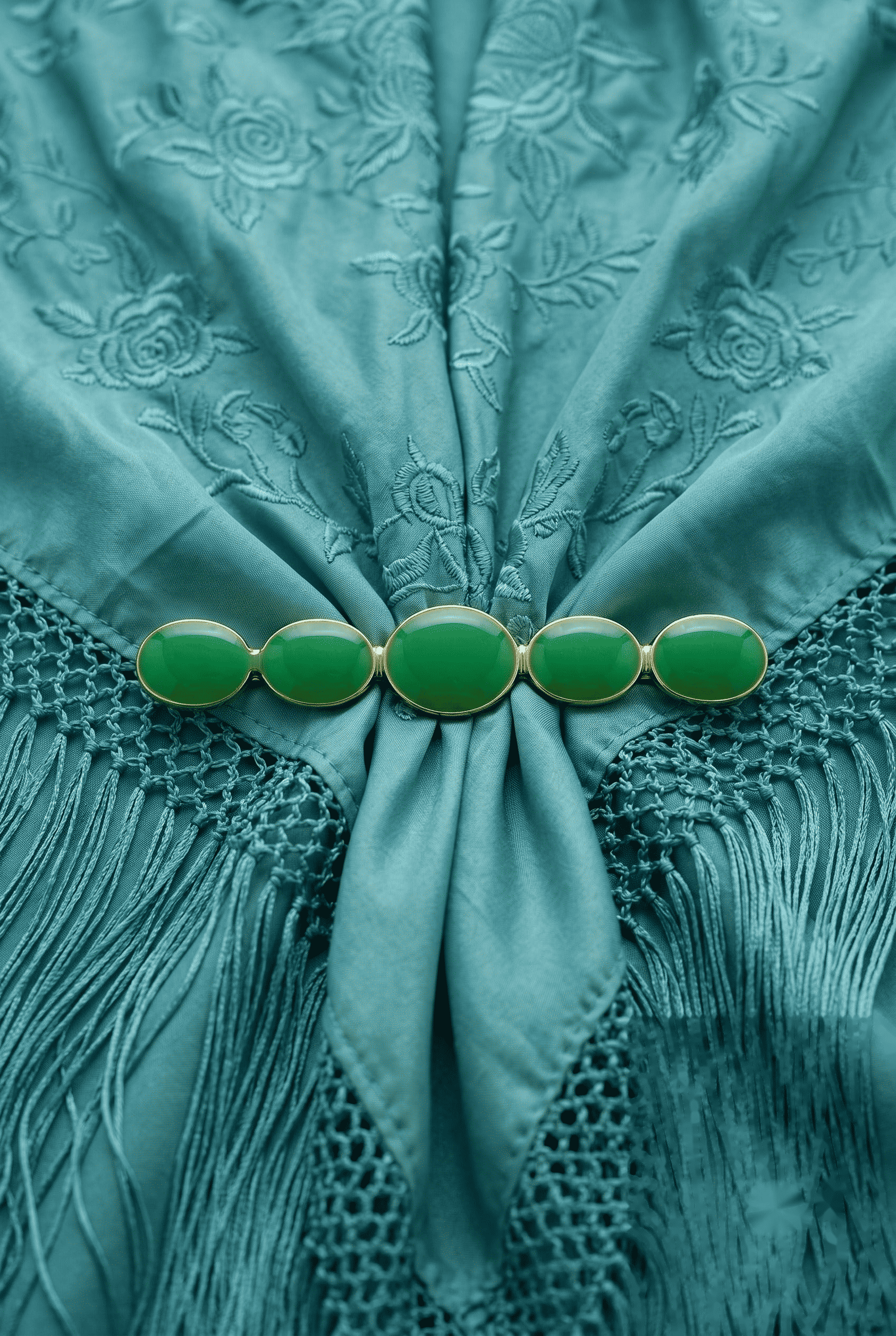 Broche circulos verde niña - Lunares del Este