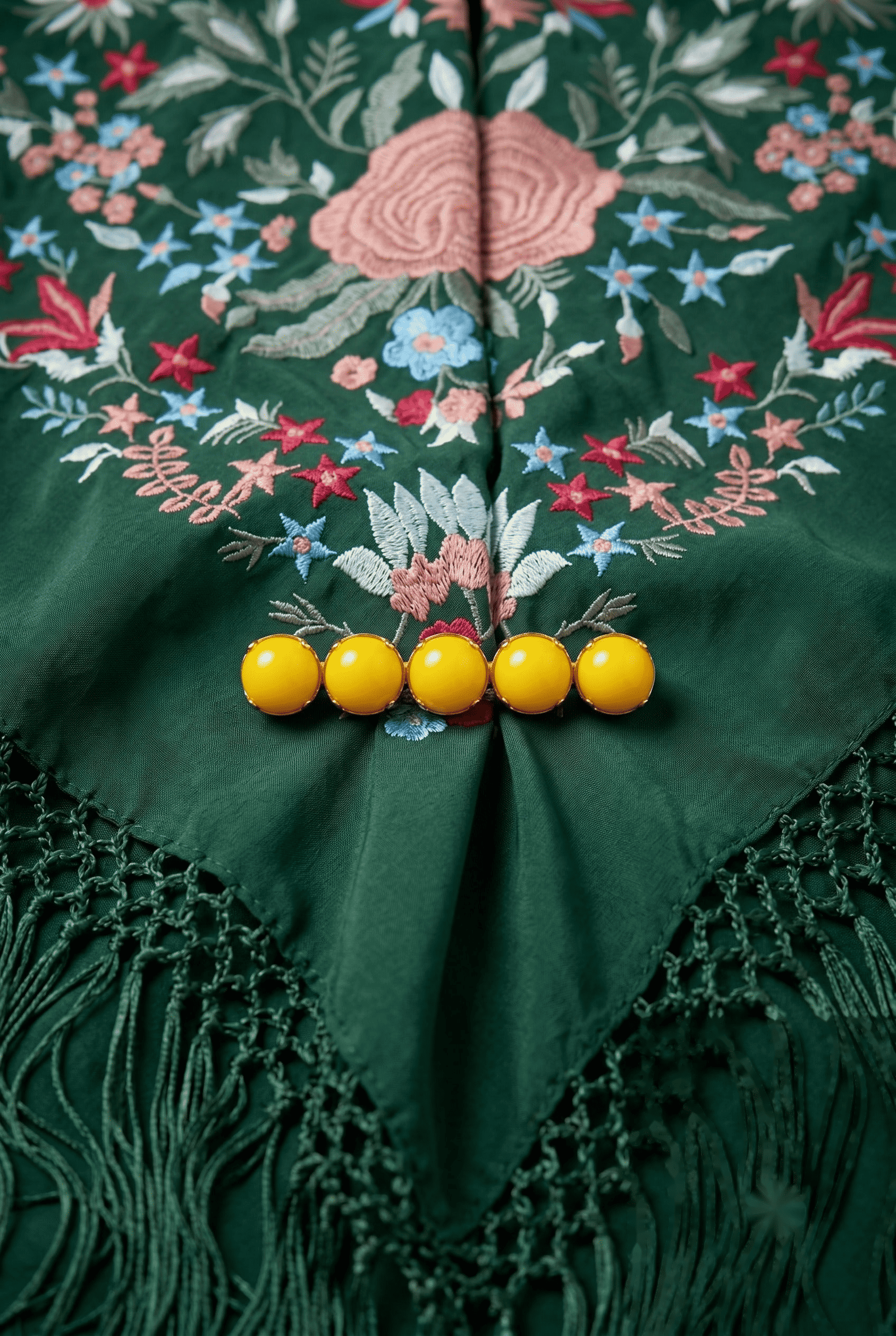Broche bolitas amarillo - Lunares del Este
