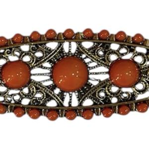 Broche Ovalado Cobre Rojo