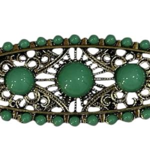 Broche Ovalado Cobre Verde