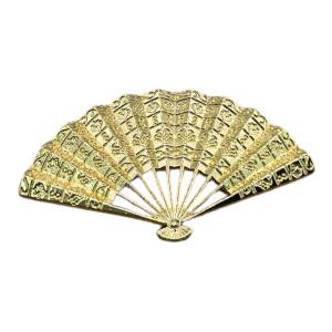 Broche Abanico Relieve Dorado JUAN