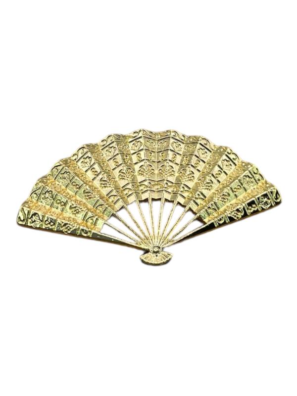 Broche Abanico Relieve Dorado JUAN