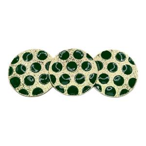 Broche Círculos Verde Dorado JULIA
