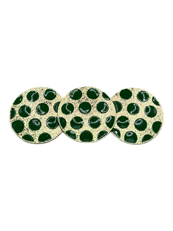 Broche Círculos Verde Dorado JULIA