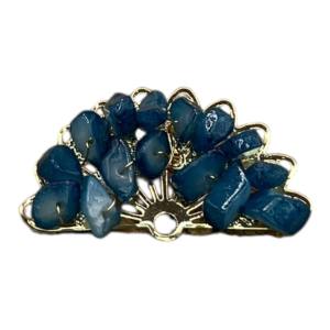 Broche Mini Abanico Piedra Azul JUAN