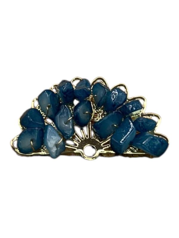 Broche Mini Abanico Piedra Azul JUAN