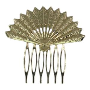 Peina Abanico Relieve Dorado JUAN