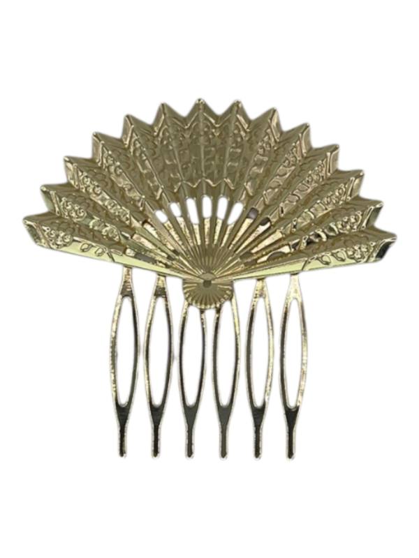 Peina Abanico Relieve Dorado JUAN