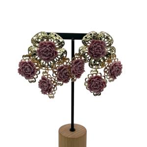 Pendiente Gran Relieve Flor